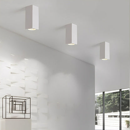 Modern Minimalist Square Cement LED Ceiling Lights Mainless Lighting - Flyachilles