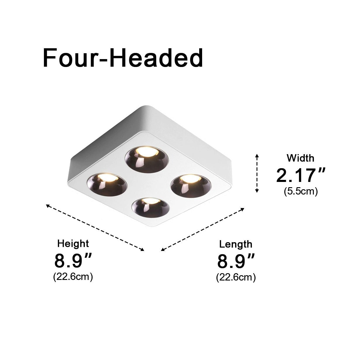 Modern Minimalist Square LED Indoor Ceiling Spot Light - Flyachilles