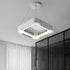 Modern Minimalist Square Mainless Lighting LED Indoor Pendant Fan Lights - Flyachilles