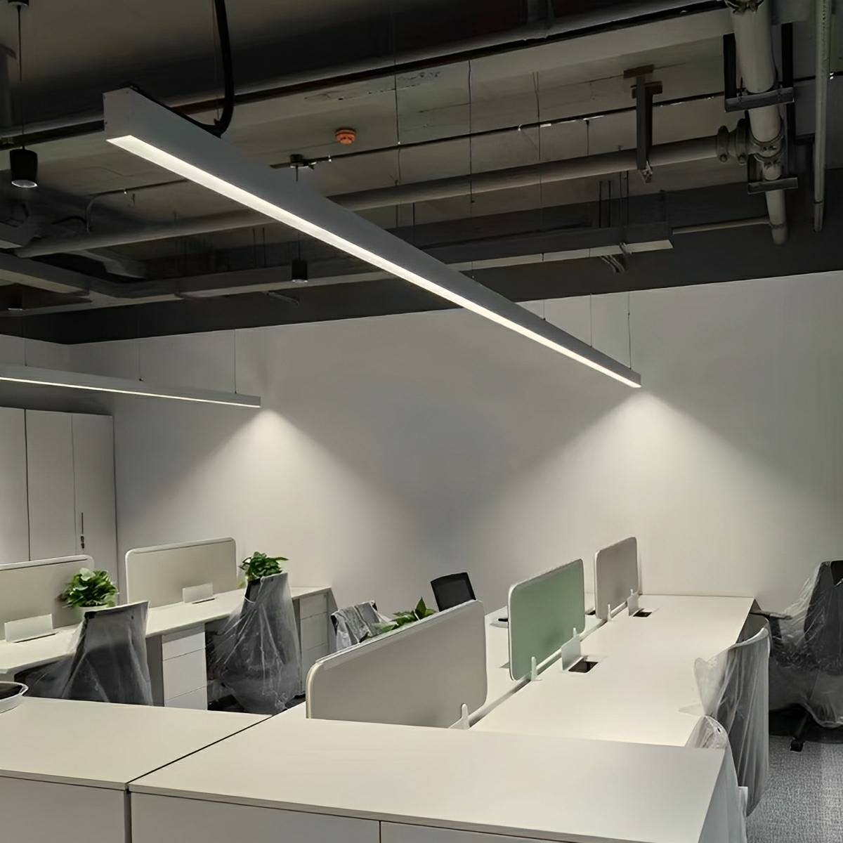 Modern Minimalist Up&amp;Down Linear LED Strip Office Ceiling Pendant Lights - Flyachilles