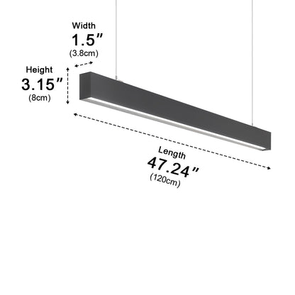 Modern Minimalist Up&amp;Down Linear LED Strip Office Ceiling Pendant Lights - Flyachilles