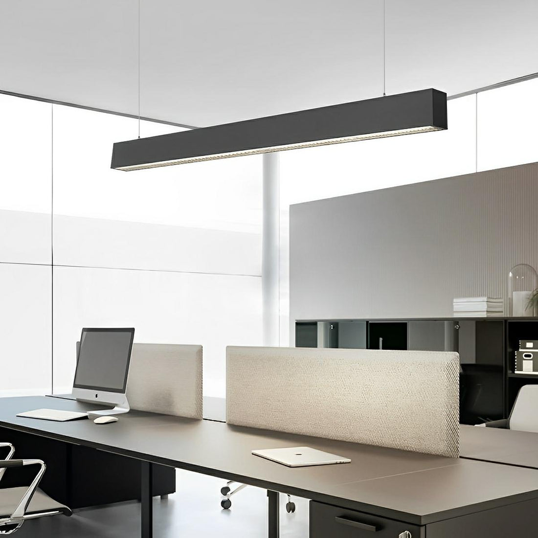 Modern Minimalist Up&amp;Down Linear LED Strip Office Ceiling Pendant Lights - Flyachilles