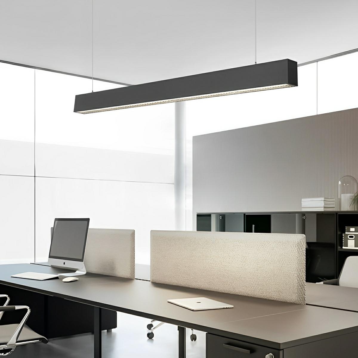 Modern Minimalist Up&amp;Down Linear LED Strip Office Ceiling Pendant Lights - Flyachilles