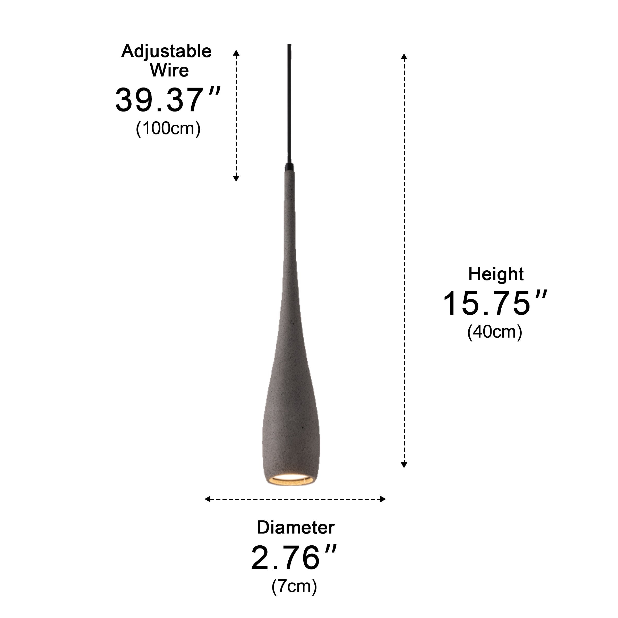 Modern Minimalist Water Drop Indoor Cement LED Pendant Lights - Flyachilles