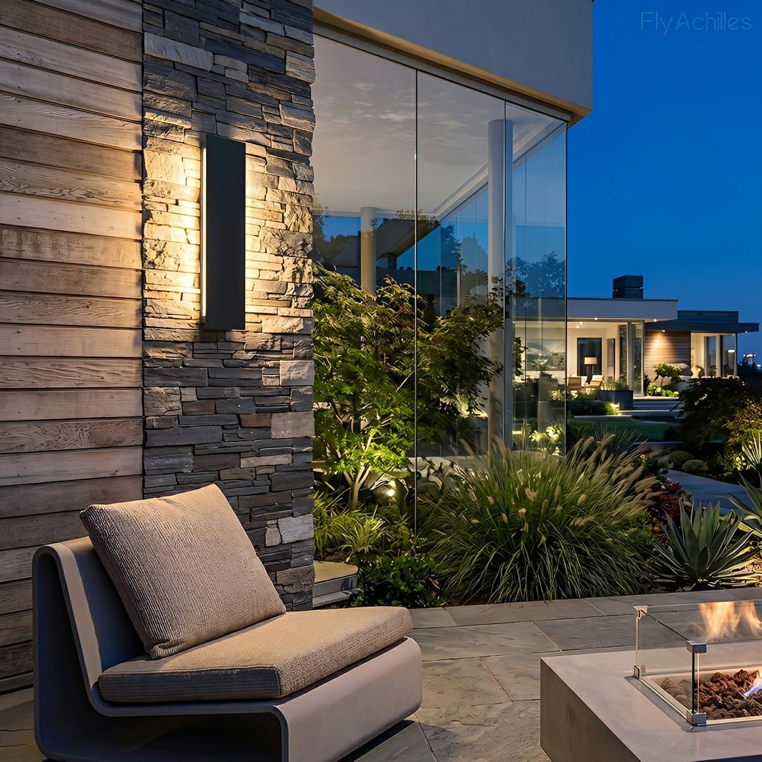 Modern Minimalist Waterproof Long Strip LED Outdoor Wall Light - Flyachilles
