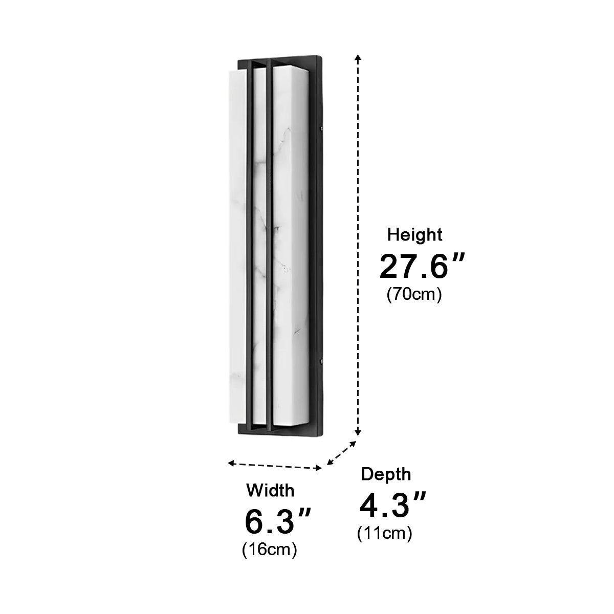 Modern Minimalist Waterproof Rectangular LED Outdoor Wall Light - Flyachilles