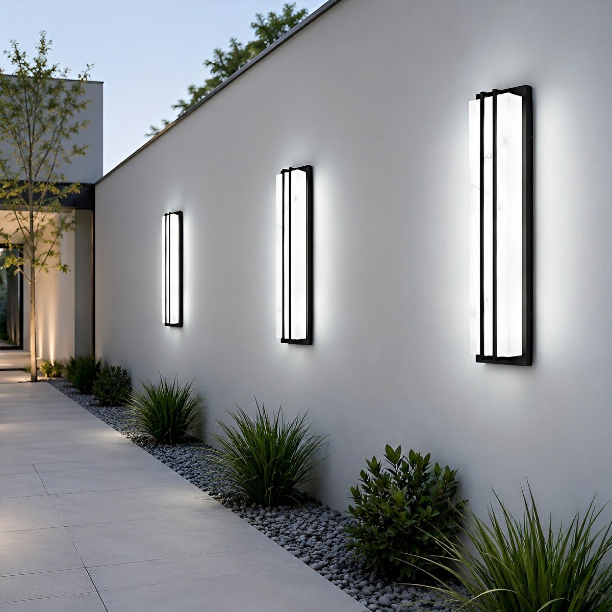 Modern Minimalist Waterproof Rectangular LED Outdoor Wall Light - Flyachilles
