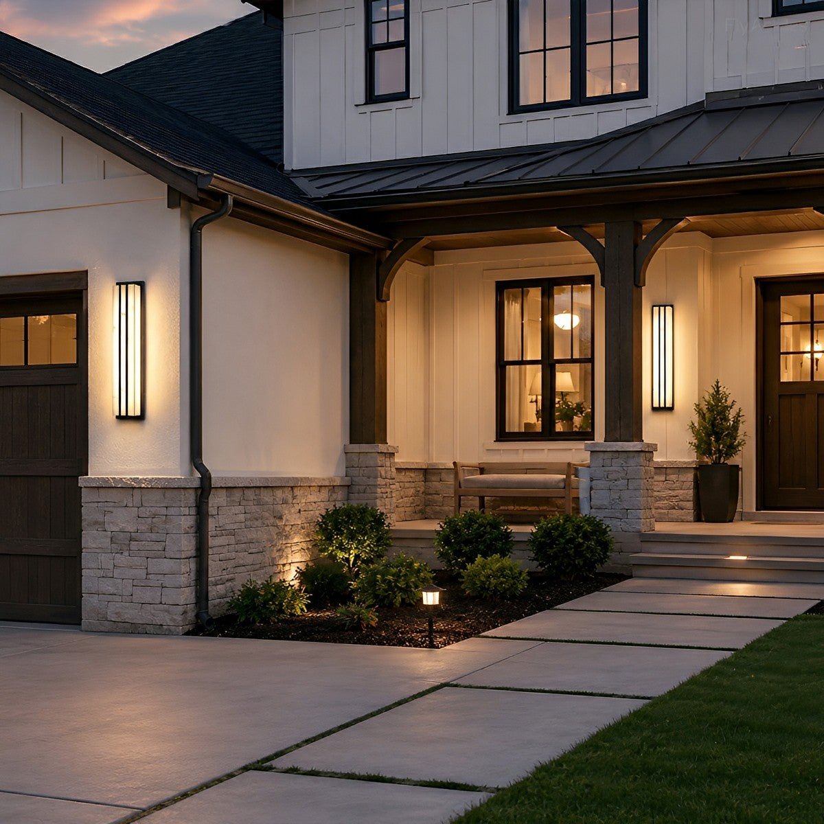 Modern Minimalist Waterproof Rectangular LED Outdoor Wall Light - Flyachilles