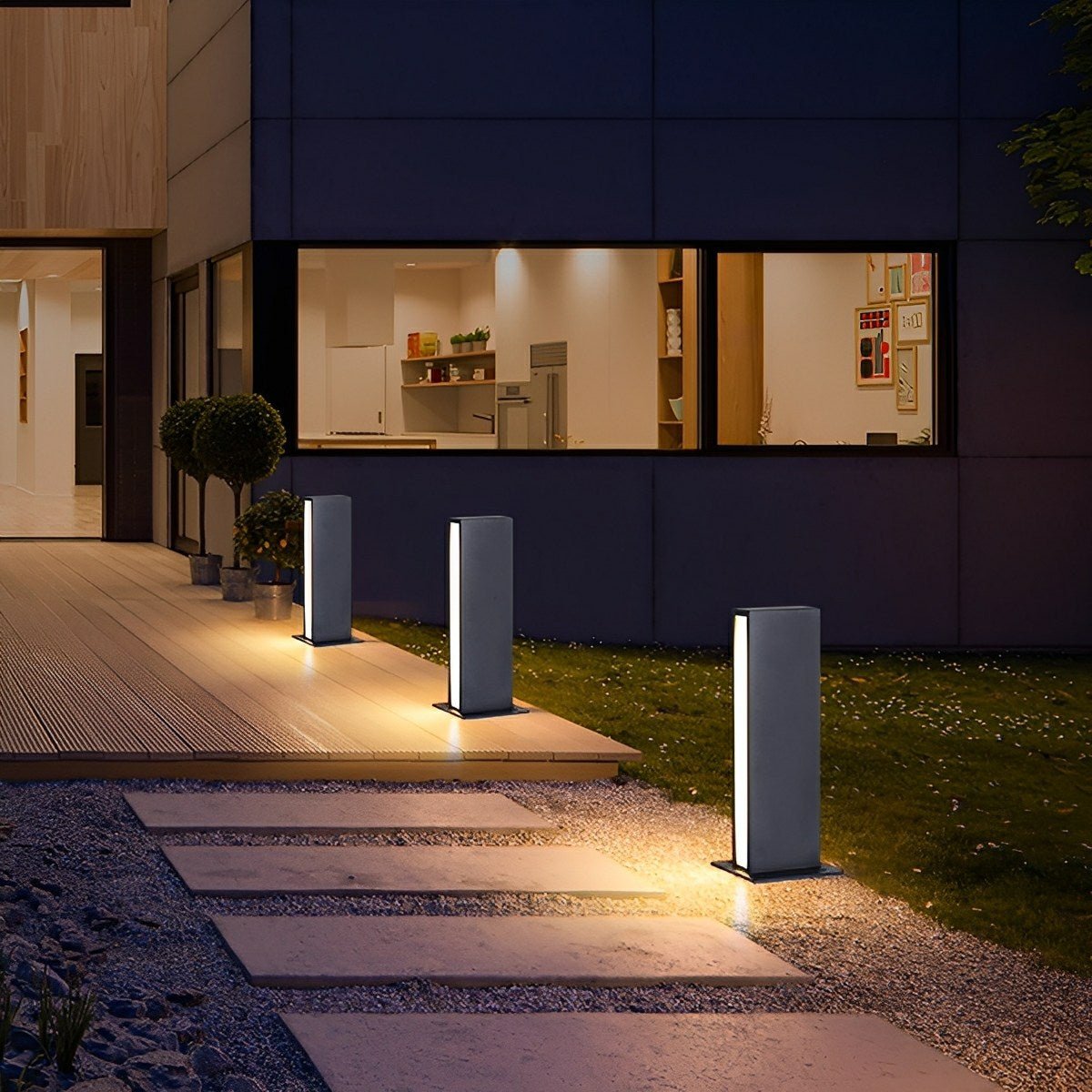 Modern Minimalist Waterproof Rectangular Outdoor LED Lawn Pathway Lights - Flyachilles