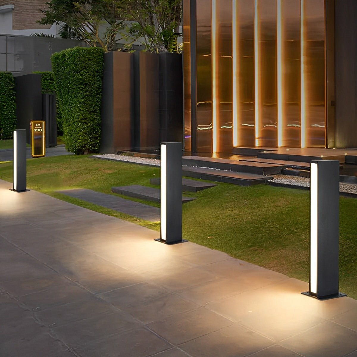 Modern Minimalist Waterproof Rectangular Outdoor LED Lawn Pathway Lights - Flyachilles