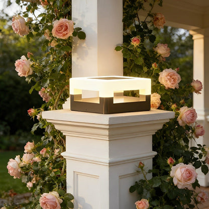 Modern Minimalist Waterproof Square LED Outdoor Post Lights - Flyachilles