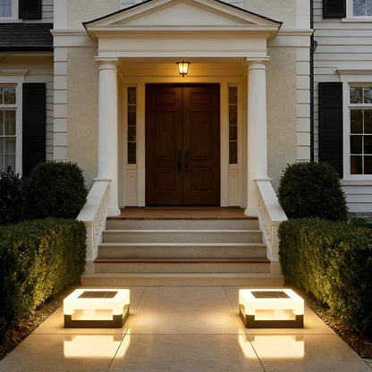 Modern Minimalist Waterproof Square LED Outdoor Post Lights - Flyachilles