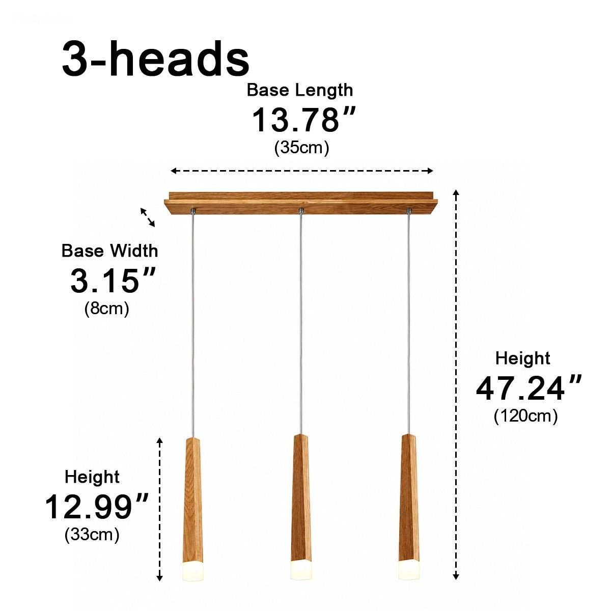 Modern Minimalist Wood Art Firewood Stick Pendant Lights - Flyachilles