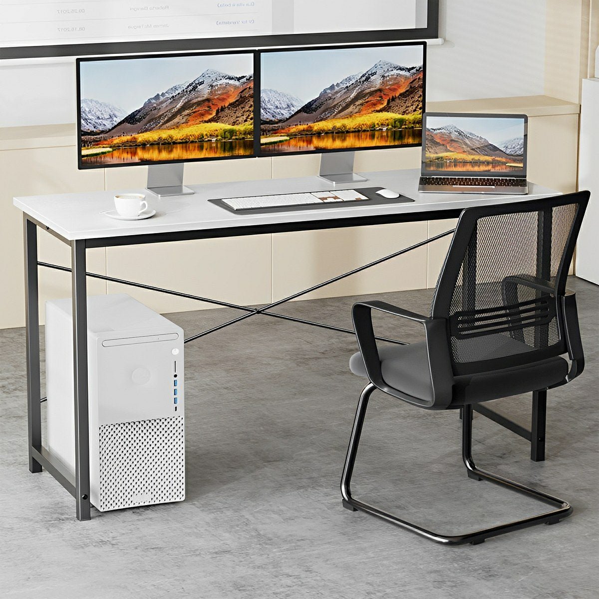 Modern Minimalist Wood Computer Desk for Home Office - Flyachilles