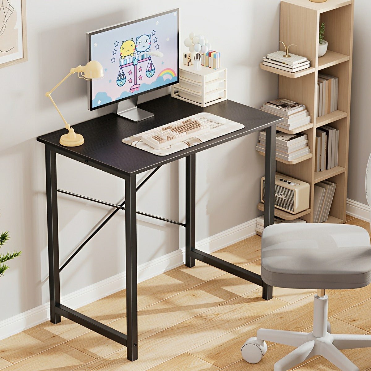 Modern Minimalist Wood Computer Desk for Home Office - Flyachilles
