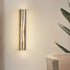 Modern Minimalist Wood Crazed Texture LED Long Strip Indoor Wall Sconce - Flyachilles