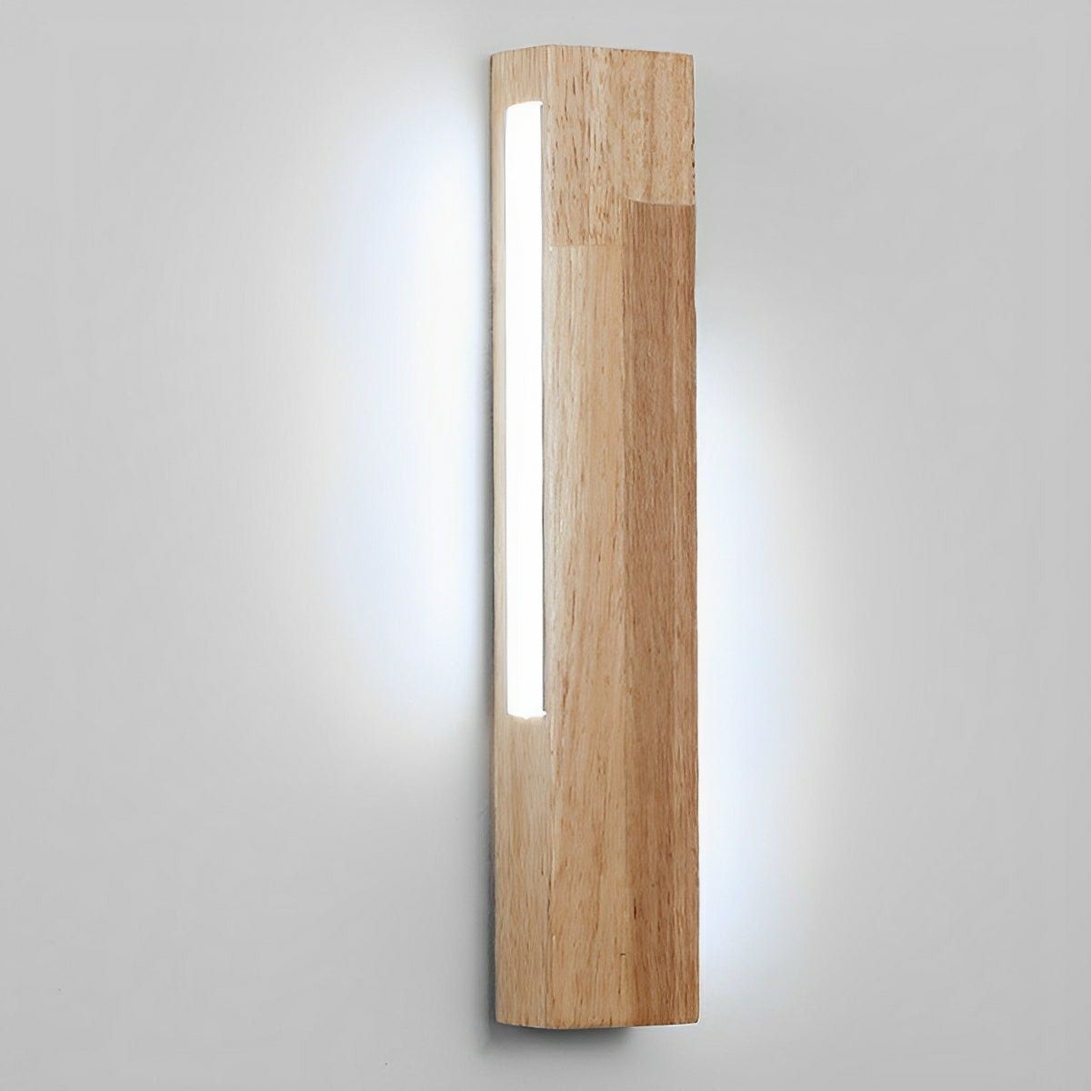 Modern Minimalist Wood Double - Sided Lighting LED Long Strip Indoor Wall Sconce - Flyachilles