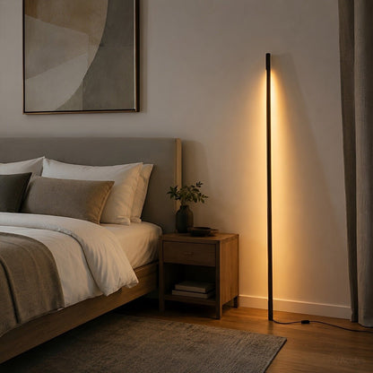 Modern Minimalist Wood LED Linear LED Floor Lamp - Flyachilles