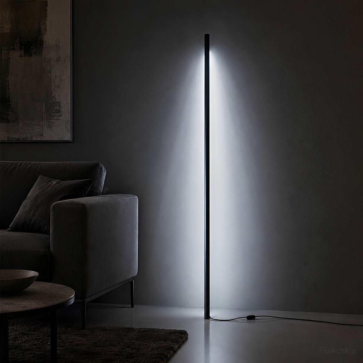 Modern Minimalist Wood LED Linear LED Floor Lamp - Flyachilles