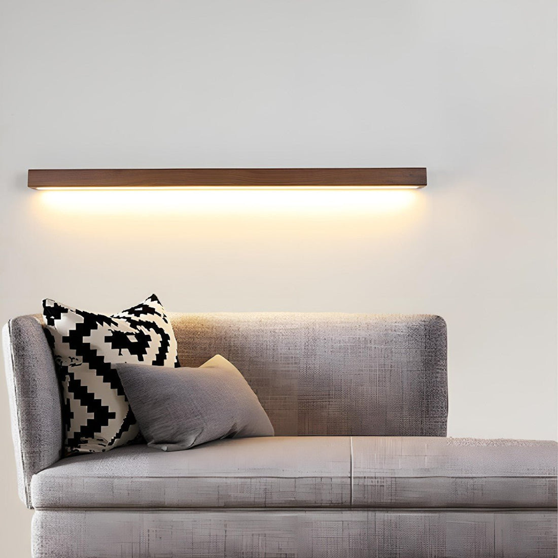 Modern Minimalist Wood Up&Down LED Long Strip Indoor Wall Sconce - Flyachilles