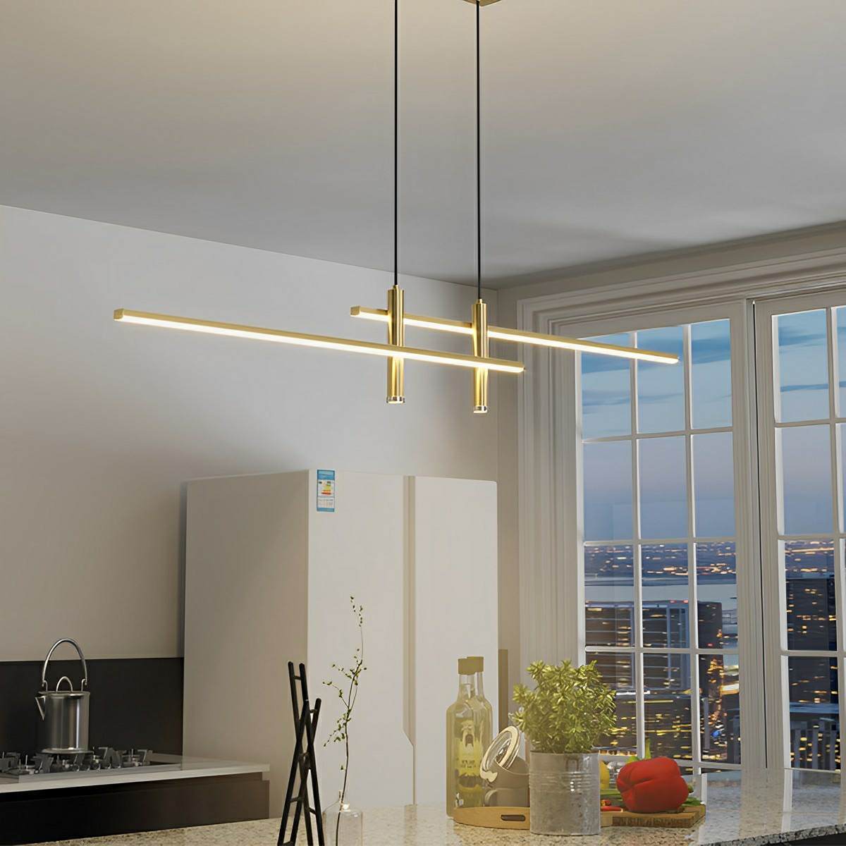 Modern MinimalistLED Long Strip Indoor Pendant Lights - Flyachilles