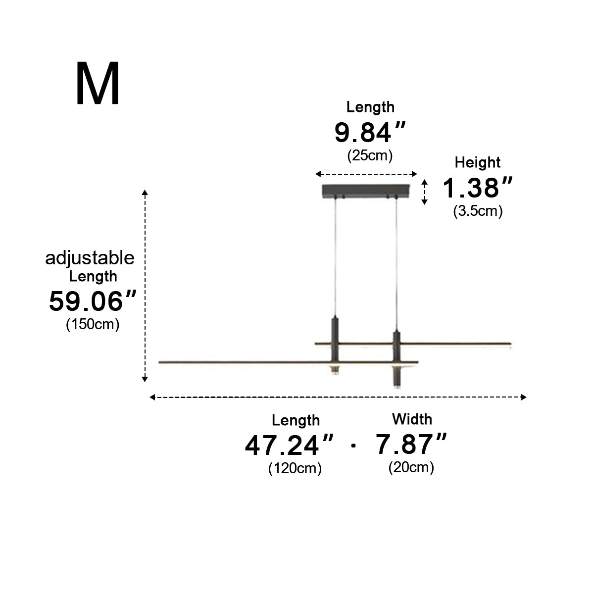 Modern MinimalistLED Long Strip Indoor Pendant Lights - Flyachilles