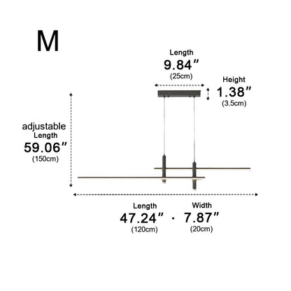 Modern MinimalistLED Long Strip Indoor Pendant Lights - Flyachilles