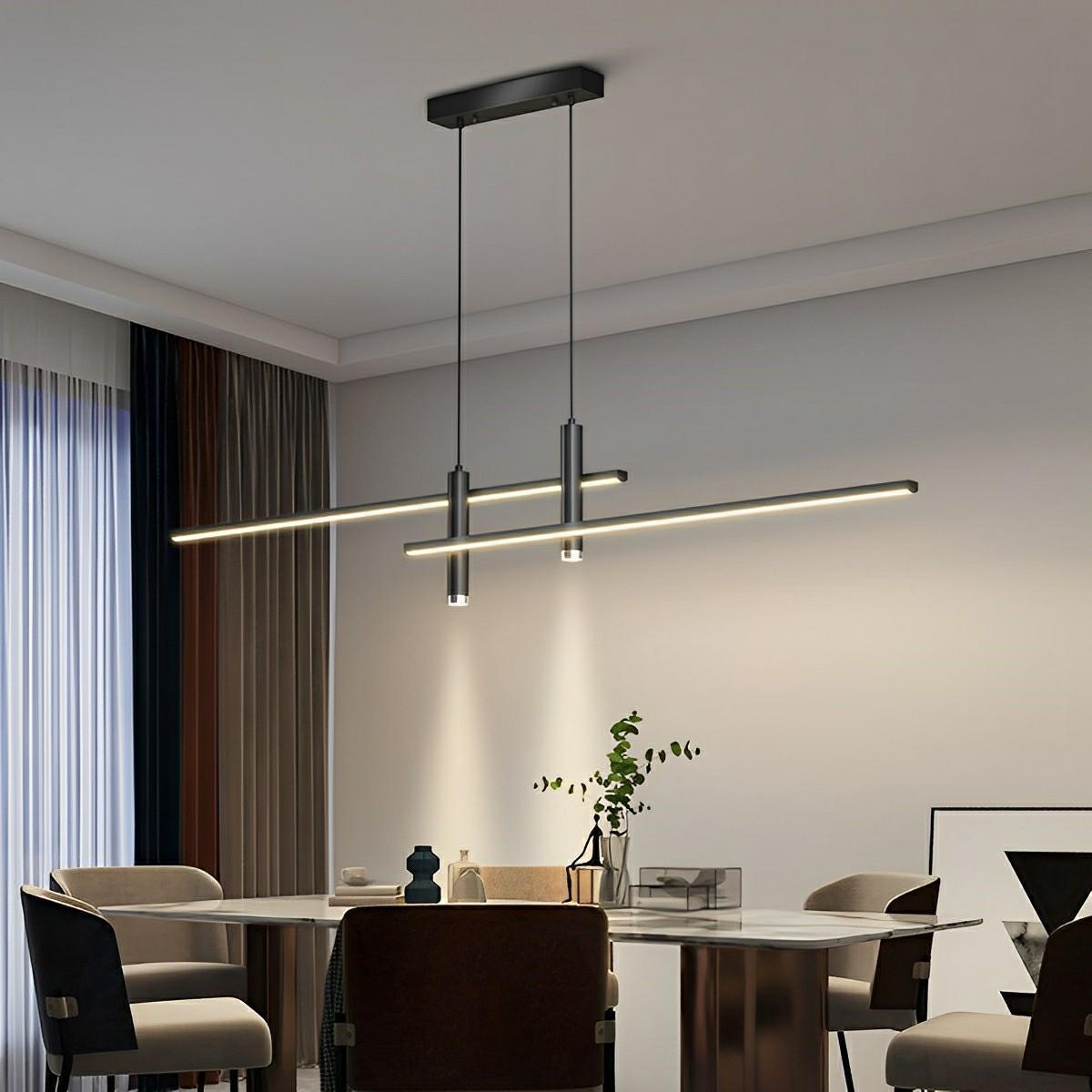 Modern MinimalistLED Long Strip Indoor Pendant Lights - Flyachilles