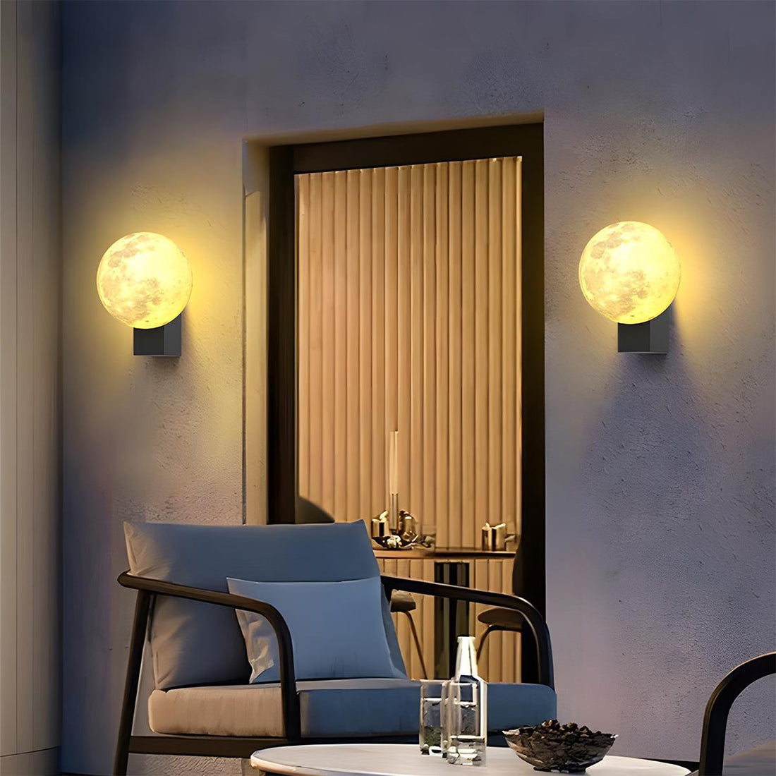 Modern Moon Waterproof Outdoor Porch LED Exterior Wall Lights - Flyachilles