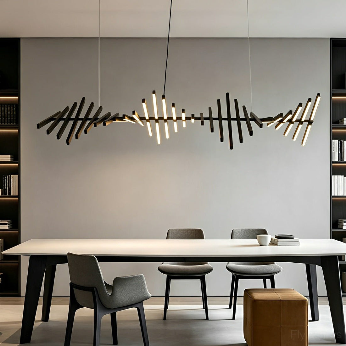 Modern Nordic Waves Fishbone Fish Skeleton Dimming LED Pendant Light - Flyachilles