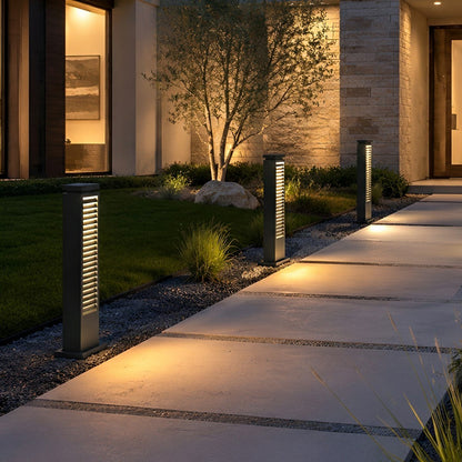 Modern Outdoor Waterproof Grille LED Post Lights Pathway Lights - Flyachilles