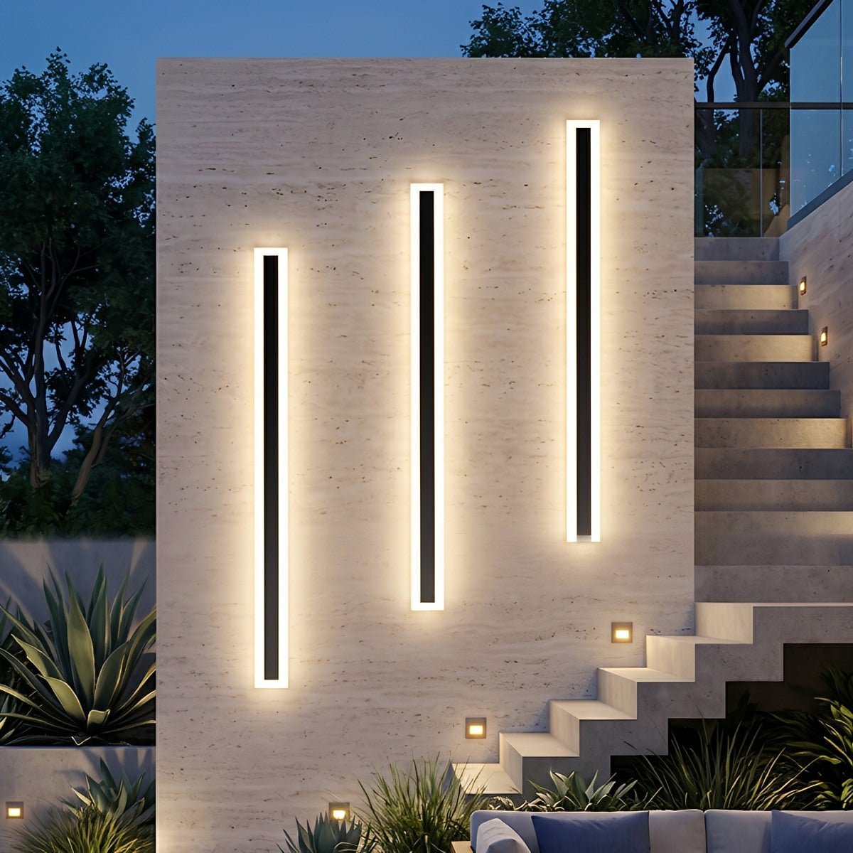 Modern Outdoor Waterproof Minimalist Long Strip LED Wall Lights - Flyachilles
