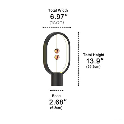 Modern Oval LED Table Lamp Rechargeable Dimmable - Flyachilles