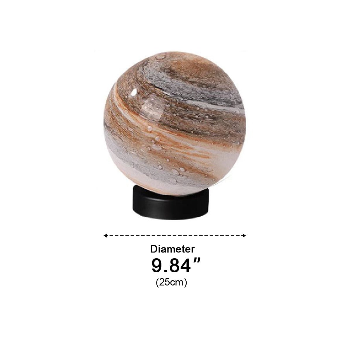 Modern Planet Globe Glass Waterproof Fence Outdoor Post Light - Flyachilles