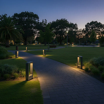Modern Rectangular Frame Waterproof Outdoor Bollard Parth Light - Flyachilles