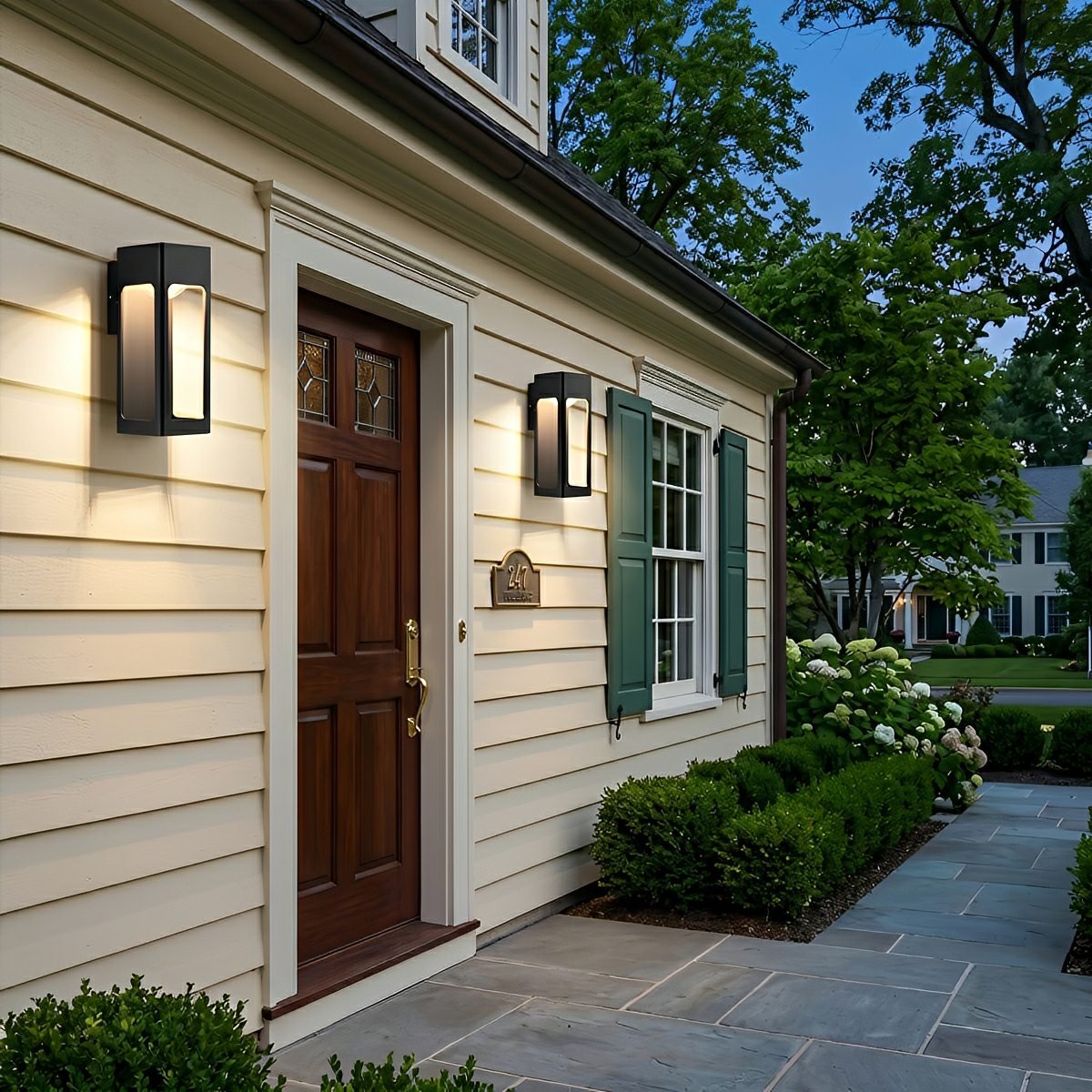 Modern Rectangular Waterproof LED Black Outdoor Wall Light Sconce Lamp - Flyachilles