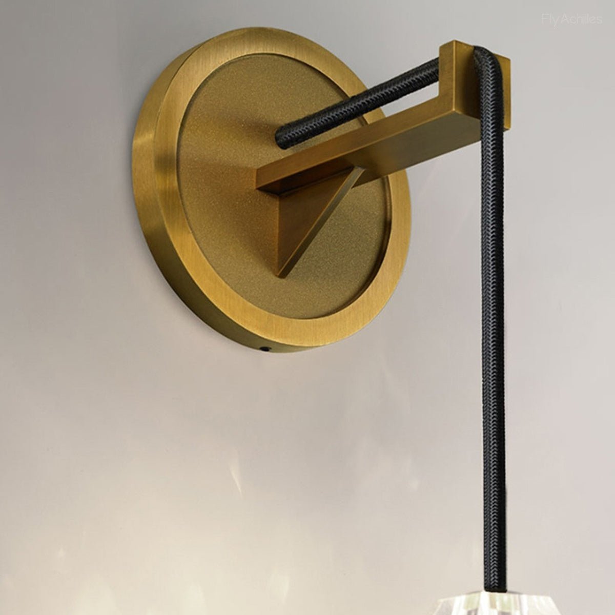 Modern Ribbed Crystal Wall Sconce - Flyachilles