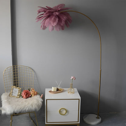 Modern Romantic Style Feather Adjustable LED Floor Lamp - Flyachilles