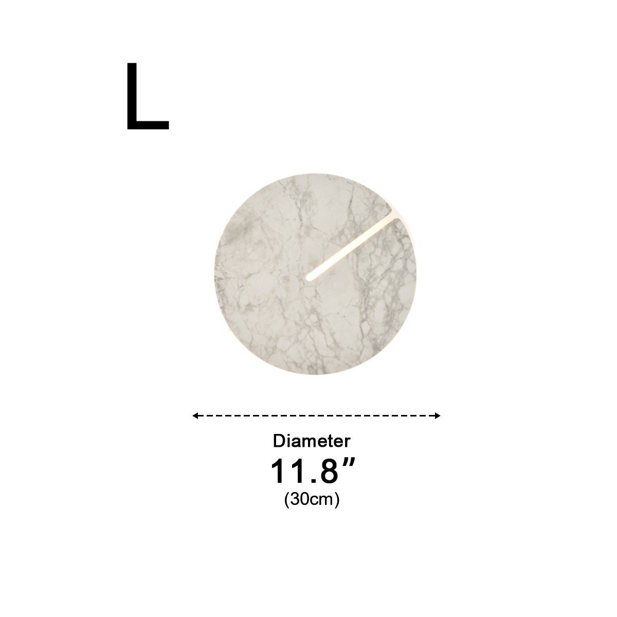 Modern Round Marble Textured Creative LED Indoor Wall Sconce - Flyachilles