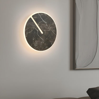 Modern Round Marble Textured Creative LED Indoor Wall Sconce - Flyachilles
