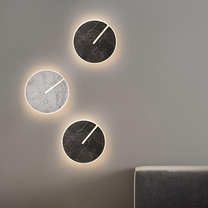 Modern Round Marble Textured Creative LED Indoor Wall Sconce - Flyachilles