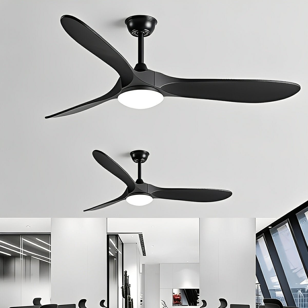 Modern Scandinavian Minimalist DC Motor Reverse Ceiling Fan Light - Flyachilles