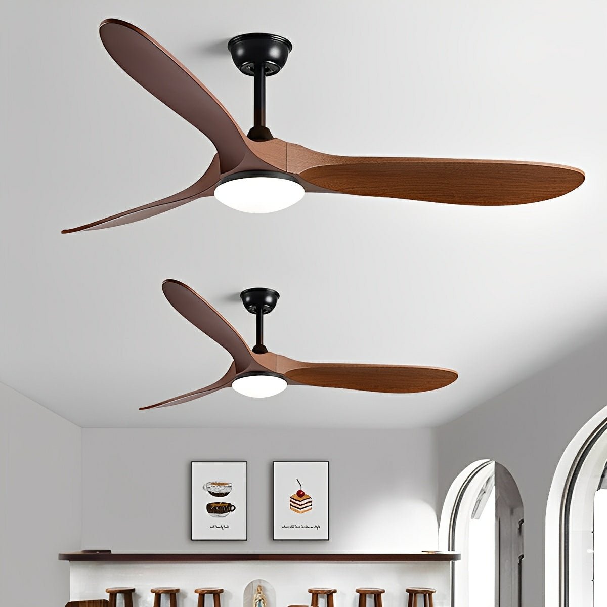 Modern Scandinavian Minimalist DC Motor Reverse Ceiling Fan Light - Flyachilles