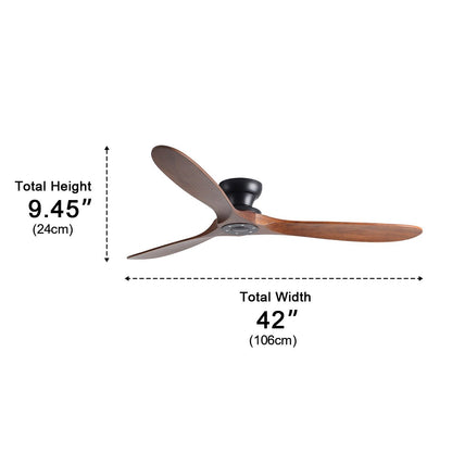 Modern Scandinavian Wood DC Motor Reverse Ceiling Fan - Flyachilles