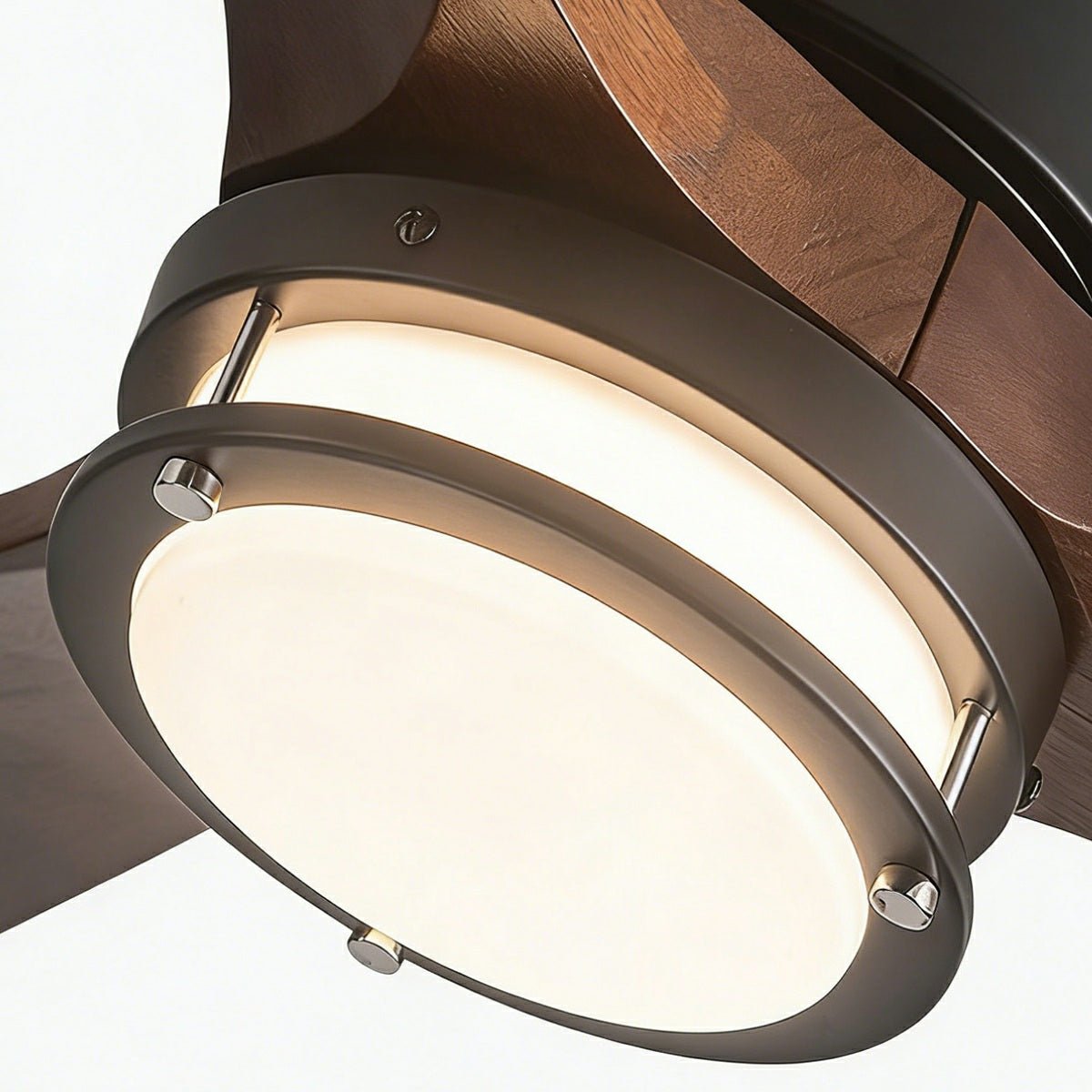 Modern Scandinavian Wood DC Motor Reverse Full - Spectrum LED Ceiling Fan Lights - Flyachilles