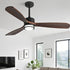 Modern Scandinavian Wood DC Motor Reverse Full - Spectrum LED Ceiling Fan Lights - Flyachilles