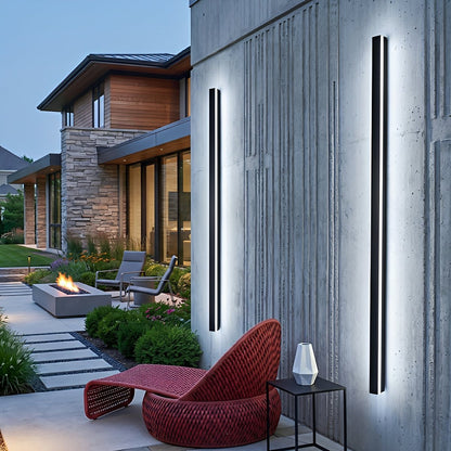 Modern Solar LED Wall Light Waterproof Long Strip Outdoor Sconce - Flyachilles