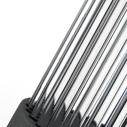 Modern Solar Waterproof Cylinder Striped Glass Outdoor LED Porch Wall Lights - Flyachilles