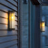 Modern Solar Waterproof Cylinder Striped Glass Outdoor LED Porch Wall Lights - Flyachilles