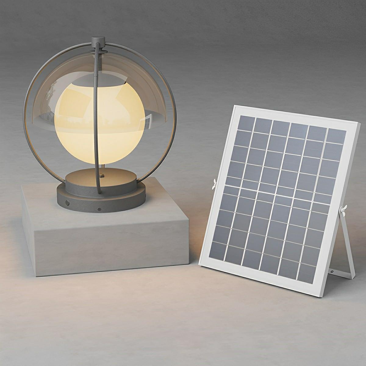 Modern Solar Waterproof Globe Planet LED Outdoor Post Lights - Flyachilles